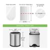 13 Gallon 100 Counts (fit 12-15 Gal) Strong Tall Kitchen Trash Bags Garbage Bags by RayPard, fit 50 Liter Waste Basket, Clear Trash Bags Can Liners for Home Office Bathroom Bedroom view 2