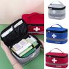 Worparsen Large Capacity First Aid Bag  Reflective Strip Compartment Design/Emergency Medical Trauma First Responder Storage and Portable BoxReinforced Handle Version Red L view 2