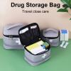 Worparsen Large Capacity First Aid Bag  Reflective Strip Compartment Design/Emergency Medical Trauma First Responder Storage and Portable BoxReinforced Handle Version Red L view 3