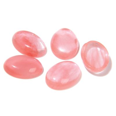 10Pcs/Lot Natural Stone Cabochon Beads Agates Oval Cabochon Stone Bead DIY Rings Handmade Gifts,16.Watermelon Stone,13x18mm