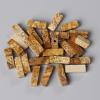 10Pcs/Lot Natural Rectangle Stone Beads Opal Quartzs Crystals Tube Bead Loose Spacer Gems Bead for DIY Necklace Bracelet 4x13mm,Map Stone,4x13mm About 5 Pcs view 1