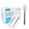 Disposable Teaspoons, Plastic Silverware Individually Wrapped Packs-Spoons For Parties, Weddings, Catering Food Stands, Takeaway Orders & More- Sturdy Single-Use Partyware Plastic Spoons view 1