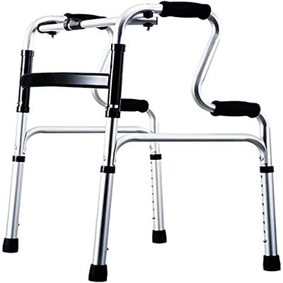 Rollator Walker Mobility Walking Aid for Adult Elderly Walking Frame Lightweight Folding Walker Aluminium Adjustable Height Walking Frame with Wheels and Seat Walking Mobility Aid ( Size : Walking fra