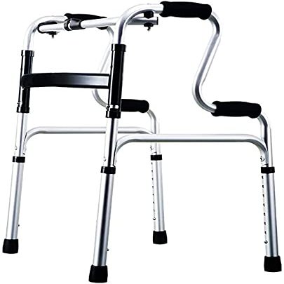 Rollator Walker Mobility Walking Aid for Adult Elderly Walking Frame Lightweight Folding Walker Aluminium Adjustable Height Walking Frame with Wheels and Seat Walking Mobility Aid ( Size : Walking fra