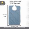 12 Pack Adult Bibs Washable Reusable Terrycloth Clothing Protectors - Blue view 3