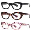 JM 3 Pack Oversized Cat Eye Reading Glasses for Women Funky Blue Light Flexible Cateye Readers +2.0 view 1