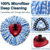 3-PackCedar Mop Head, Perfect Fit for O Cedar Rinse Clean Mop Replace Head, 2 Ultra-Absorbent Microfiber Mop Refills with 1 Base for Floor & Wall Cleaning view 3