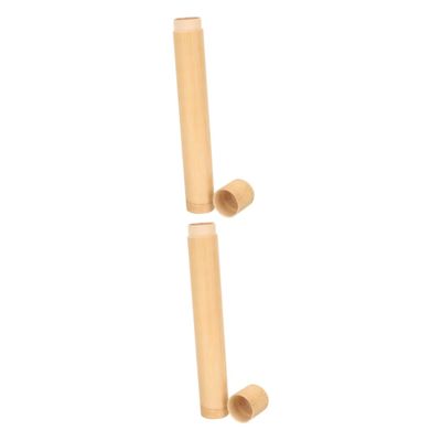 Cabilock 2pcs Toothbrush Camping Case Bamboo Holder Portable Travel Tube Electric Toothbrush Case for Hotel Car