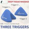 LEZER Trigger Massage Point, Manual Massage Ball, Muscle Knots Relief Tool, Myofascial Release, Physical Therapy, Deep Tissue Back Massage, Plantar Fasciitis, 2.9 in x 2.1 in (Blue) view 2