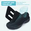 Ortho+rest Men Diabetic Walking Shoes Swollen Feet Shoe with Adjustable Closure (12,Black) view 3