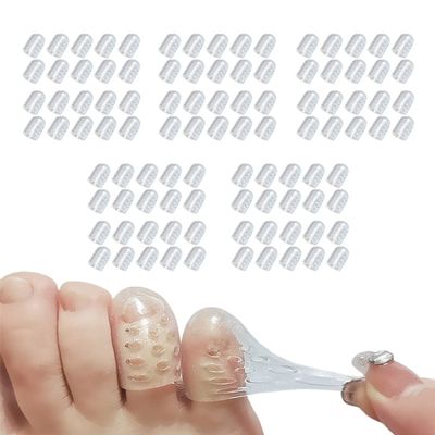 100PCS Silicone Anti-Friction Toe Protector, Upgrade Gel Toe Protectors Breathable Toe Covers, Little Toe Protectors Caps Guards for Men Women, Toe Sleeves for Corns, Blisters and Ingrown Toenails
