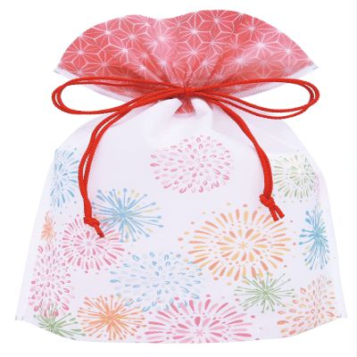 Indigo PG479 Wrapping Bag, Drawstring Bag, S, Peony Fireworks, Pack of 1