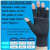 2 Pairs Arthritis Gloves for Pain Relief, Compression Gloves for Arthritis, Carpal Tunnel, Osteoarthritis, Joint, Typing, Driving, Fingerless Hand Gloves for Women Men (Grey1+Black1, Medium) view 4