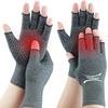 2 Pairs Arthritis Gloves for Pain Relief, Compression Gloves for Arthritis, Carpal Tunnel, Osteoarthritis, Joint, Typing, Driving, Fingerless Hand Gloves for Women Men (Grey1+Grey1, Medium) view 1