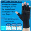 2 Pairs Arthritis Gloves for Pain Relief, Compression Gloves for Arthritis, Carpal Tunnel, Osteoarthritis, Joint, Typing, Driving, Fingerless Hand Gloves for Women Men (Grey1+Pure Black1, Small) view 4