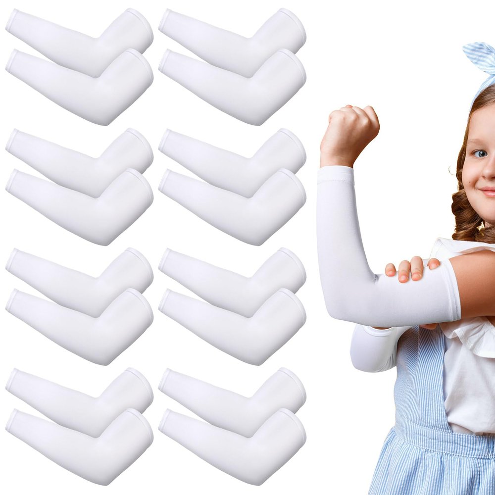 Eurzom 8 Pairs Eczema Sleeve for Kids Toddler Elastic Arm Sleeves Soft and Does Not Hurt the Skin UV Protection(7-9 Inch)