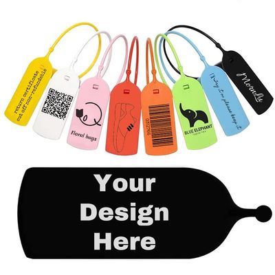 200pcs Custom Product Hang Tag - Add Your Image/Logo Design Plastic Disposable Tags - Suitable for Clothing, Shoes, Bags - Includes Brand Logo and Gift Label - Waterproof and Durable Personalized Tags