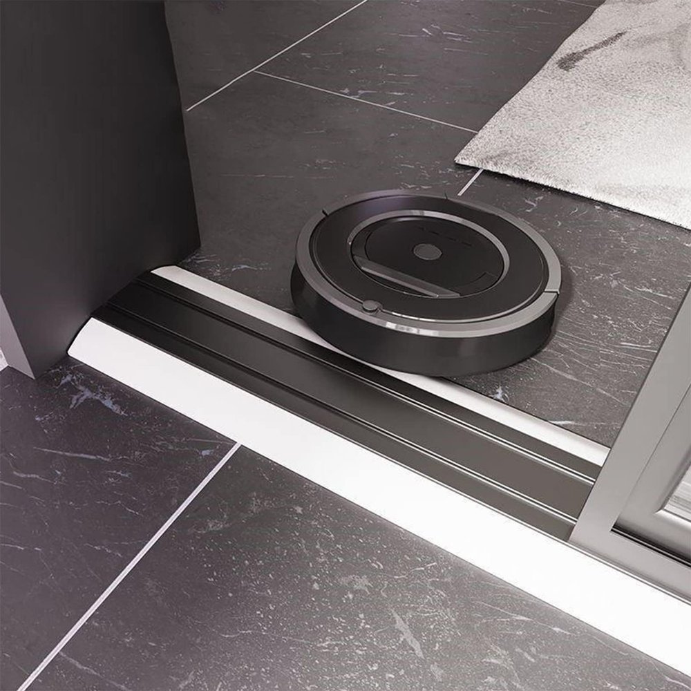 Vacuum Robot, Curb Ramp, Wheelchair Ramp, Threshold Ramp, Curb Ramp, Height: 1.2/1.8 Cm, Ramp Pad For Bathroom, Balcony, Freestanding, Easy To Clean, Arbitrary Cutting Ramps. ( Color : 140cm , Size :