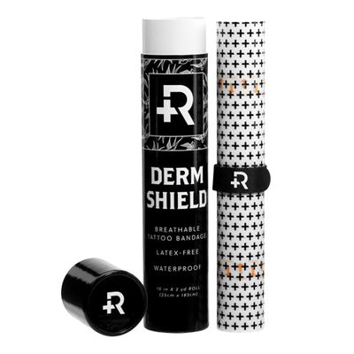 Recovery Aftercare Derm Shield Tattoo Cover Up Patch - Latex-Free & Waterproof Tattoo Aftercare Bandage - Transparent Matte Film - Breathable & Flexible - Promotes Healing & Skin Renewal (10" x 2yd)