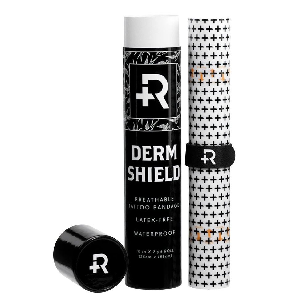Recovery Aftercare Derm Shield Tattoo Cover Up Patch - Latex-Free & Waterproof Tattoo Aftercare Bandage - Transparent Matte Film - Breathable & Flexible - Promotes Healing & Skin Renewal (10" x 2yd)