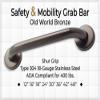18 Shower Handle Shur Grip | 304 Stainless Steel Grab Bars for Bathtubs and Showers | Old World Bronze ADA Standard Hand Rails for Seniors, Children, Injured People | Supports Upto 400lbs view 2