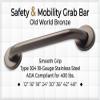 16 Shower Handle Smooth Grip | 304 Stainless Steel Grab Bars for Bathtubs and Showers | Old World Bronze ADA Standard Hand Rails for Seniors, Children, Injured People | Supports Upto 400lbs view 2