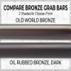 16 Shower Handle Smooth Grip | 304 Stainless Steel Grab Bars for Bathtubs and Showers | Old World Bronze ADA Standard Hand Rails for Seniors, Children, Injured People | Supports Upto 400lbs view 3