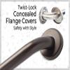 12 Shower Handle Shur Grip | 304 Stainless Steel Grab Bars for Bathtubs and Showers | Old World Bronze ADA Standard Hand Rails for Seniors, Children, Injured People | Supports Upto 400lbs view 4