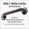 48 Shower Handle Knurled Grip | 304 Stainless Steel Grab Bars for Bathtubs and Showers | Old World Bronze ADA Standard Hand Rails for Seniors, Children, Injured People | Supports Upto 400lbs view 2