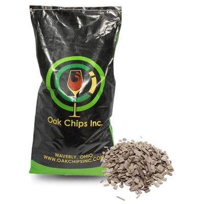 Oak Chips Inc. American Oak Chips Large Grade (Screened) for Brewing - Untoasted - 20 lbs - Perfect for Aging Wines, Spirits, Beer, and More!