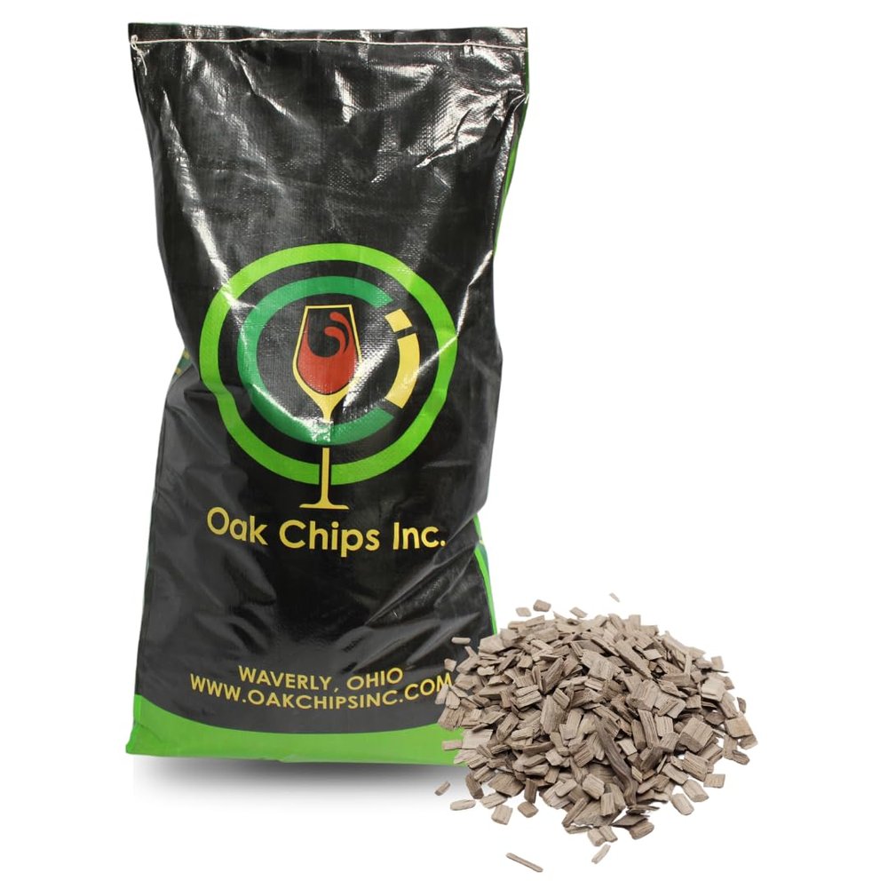 Oak Chips Inc. American Oak Chips Large Grade (Screened) for Brewing - Untoasted - 20 lbs - Perfect for Aging Wines, Spirits, Beer, and More!