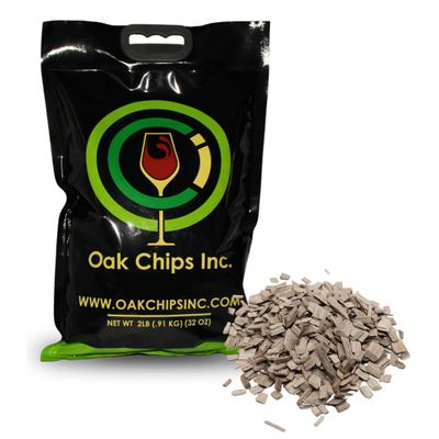 Oak Chips Inc. American Oak Chips Large Grade (Screened) for Brewing - Untoasted - 2 lbs - Perfect for Aging Wines, Spirits, Beer, and More!