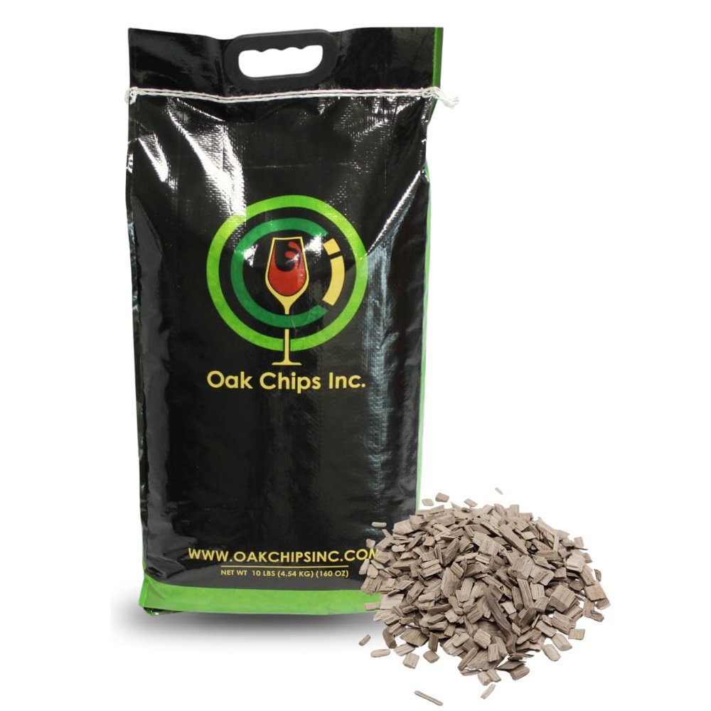 Oak Chips Inc. American Oak Chips Large Grade (Screened) for Brewing - Untoasted - 10 lbs - Perfect for Aging Wines, Spirits, Beer, and More!