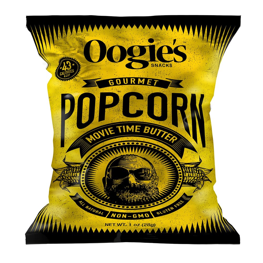 Oogie's Gourmet Popcorn | 20 Pack | Movie Time Butter Flavor | Gluten Free Popcorn Snacks | 1oz Individual Bags