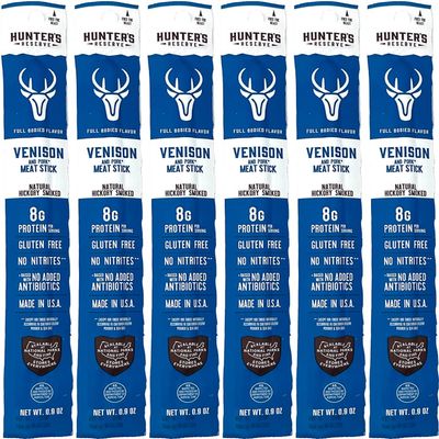 Hunter's Reserve - Exotic Meat Trail Sticks - Adventure You Can Taste - Wild Game Jerky Sticks (VENISON, 6ct)