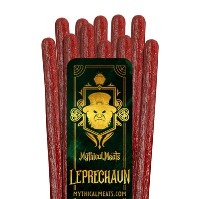 Mythical Meats Humanoid Flavor Leprechaun 12-Pack Snack Sticks Venison Fire and Beef Dried & Dehydrated Meats Seasoned to Perfection High Protein Snacks