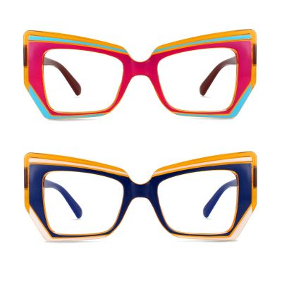 laureles 2 Pack Mix Polygon Computer Reading Glasses Women Blue Light Blocking Eyeglasses Frames for Men (2 Pack Mix, 1.5, multiplier_x)