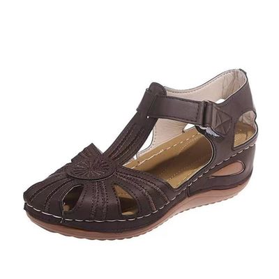 AOVIN Women Orthotic Slides Comfortable Orthopedic Sandals Walking Sandals with Arch Support (Color : Brown, Size : 7.5 US)