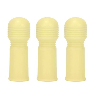 3Pcs Mini Female Massager,Silicone Finger Wearable Massage Stick for Body,Face,Relaxation(Yellow)