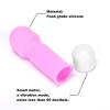 3Pcs Mini Female Massager,Silicone Finger Wearable Massage Stick for Body,Face,Relaxation(Yellow) view 2