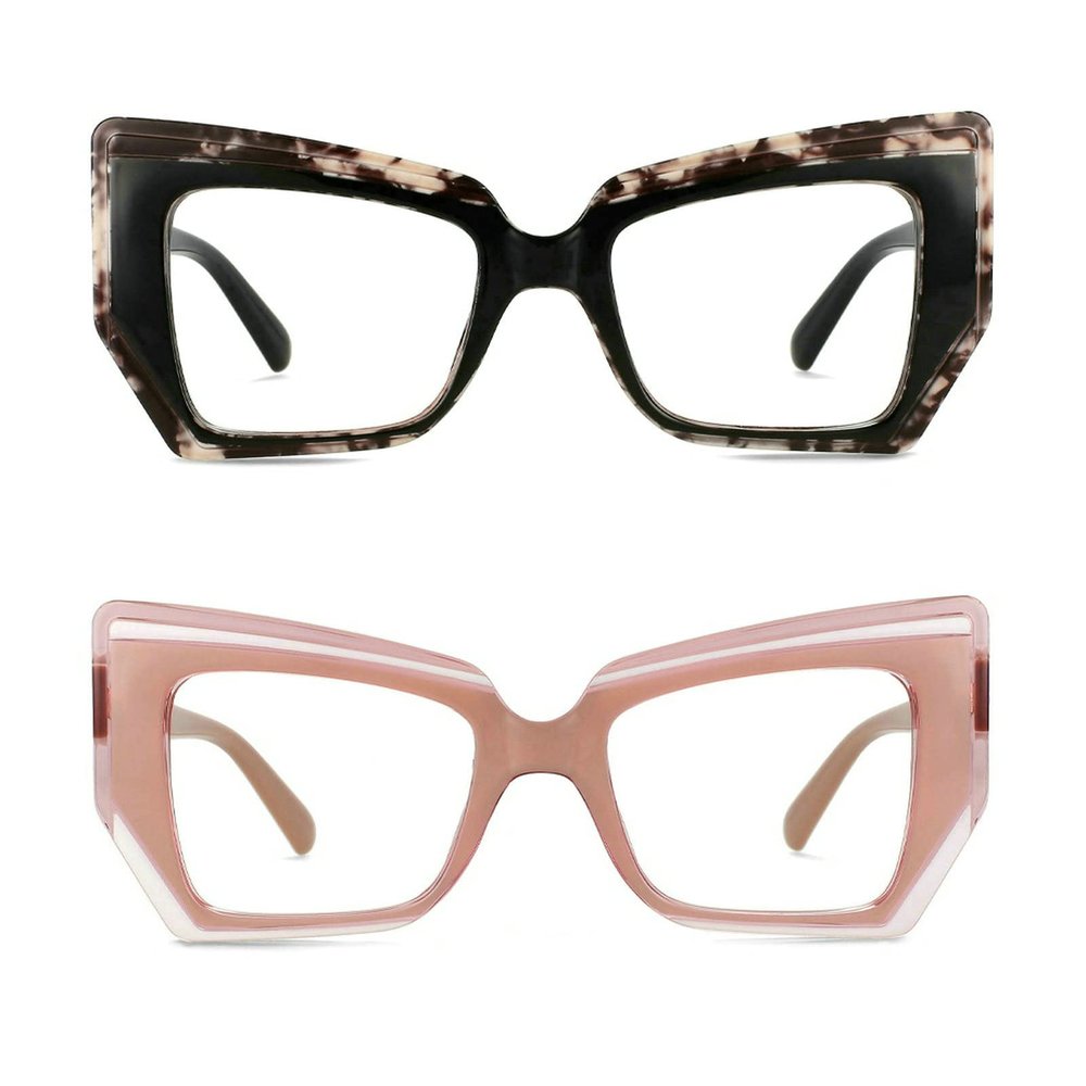 laureles 2023 Fashion 2 Pack Mix TR90 Eyewear Frames Blue Light Blocking Reading Glasses Women Computer Readers (2 Pack Mix, 2.75, multiplier_x)