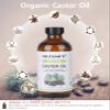 MUZAMOX Castor Oil Pack Wrap & 8fl.oz Glass Bottle Set, Organic Cold-Pressed Unrefined Castor Oil Included view 2