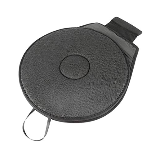 Deluxe Swivel Seat Foam Cushion for Car Chair Mobility Aid 16.5" Diameter - Black, 42CM