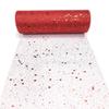 Sparkling Tulle Fabric for Tutu Skirts and Wedding Party Birthday Festival Decoration Gift Wrapping with Hexagon Glitters 6" x 25 Yards (Red) view 1
