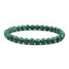 6mm Natural Stone Men Beaded Bracelets Red Beads Bracelet Elastic Rope Bangle Women Yoga,Malachite view 1