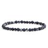 Men Irregular Hematite Beads Bracelet Women Natural Lava Bead Couple Bracelet,4mm Bluesandstone E view 1