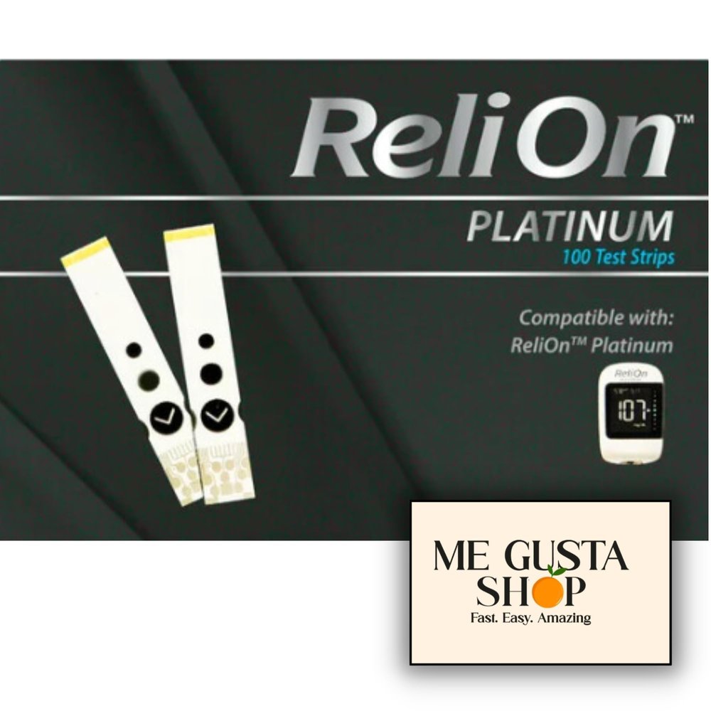 ReliOn Platinum Blood Glucose Test Strips,100 Count + me Gusta Sticker