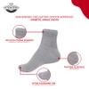 12 pairs Extra Wide Diabetic Cotton Socks -Quarter Non-Binding, Ankle Socks (Size 10-15) Grey view 3