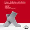 12 pairs Extra Wide Diabetic Cotton Socks -Quarter Non-Binding, Ankle Socks (Size 10-15) Grey view 4