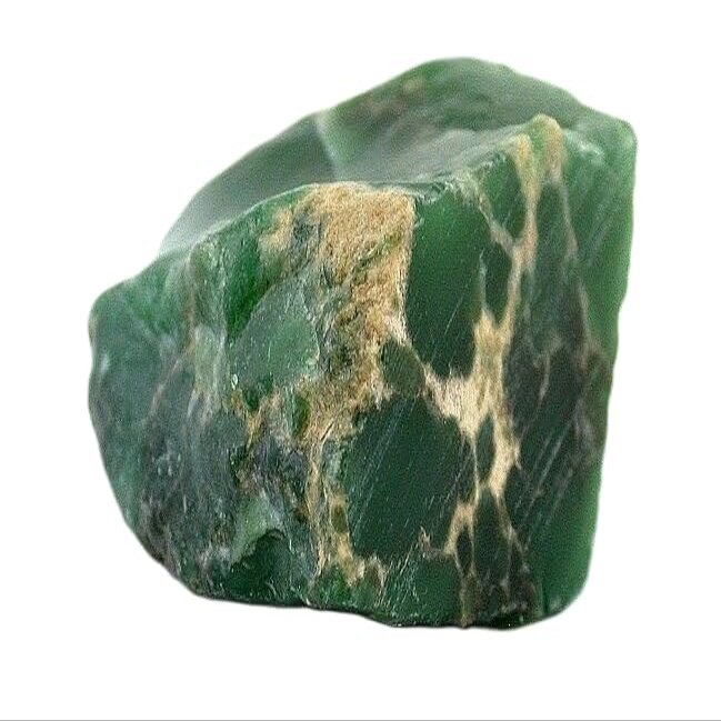 30.69 Gram 1 3/10 INCH Rare Emerald Green Silica Variscite CAB Facet Rough 13A98